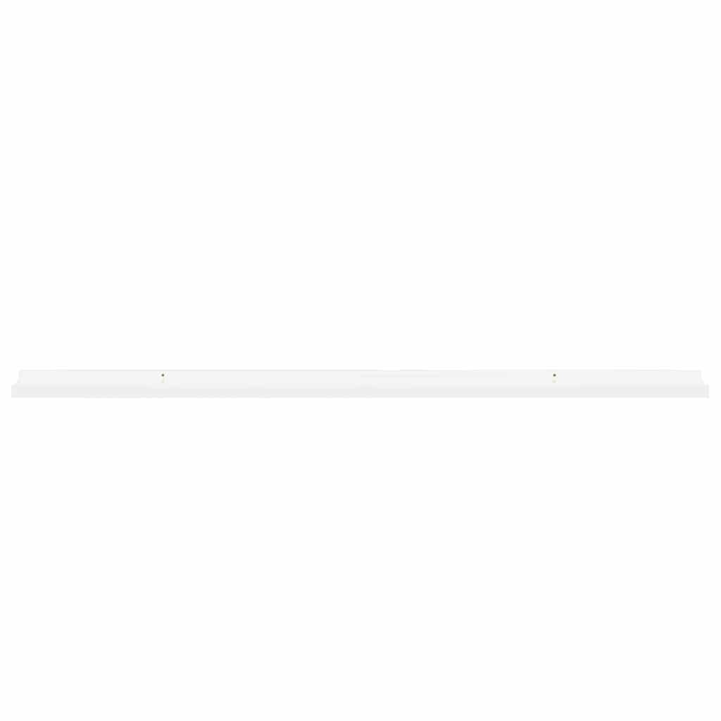 Wall Shelves 2 pcs High Gloss White 115x9x3 cm