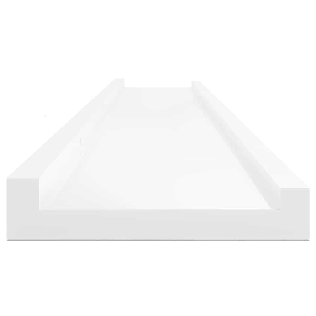 Wall Shelves 2 pcs High Gloss White 115x9x3 cm