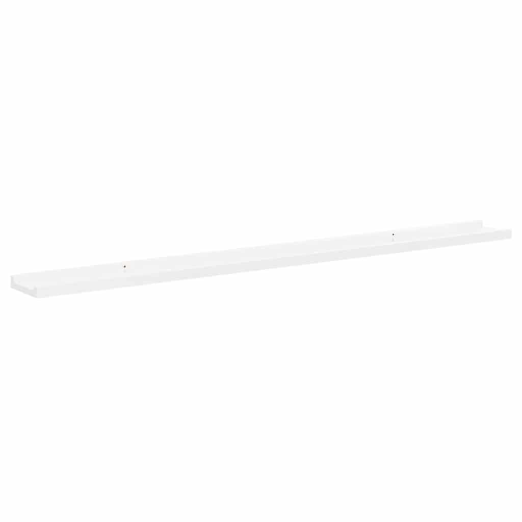 Wall Shelves 2 pcs High Gloss White 115x9x3 cm