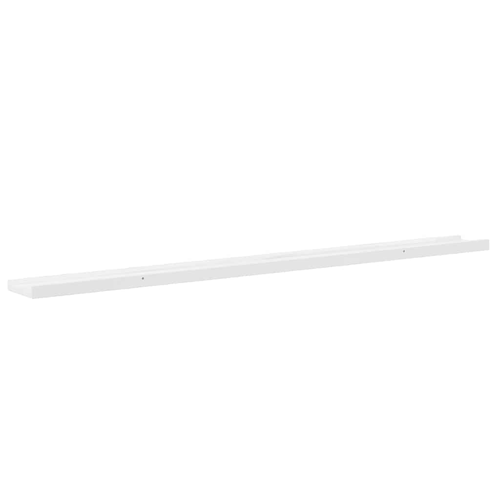 Wall Shelves 2 pcs High Gloss White 115x9x3 cm