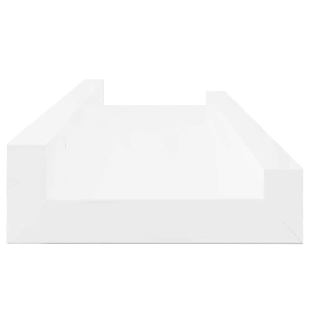 Wall Shelves 4 pcs High Gloss White 40x9x3 cm