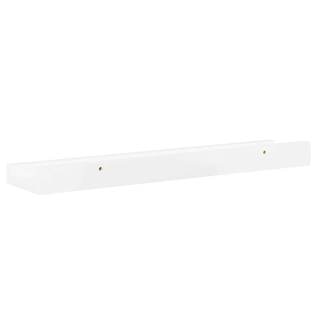 Wall Shelves 4 pcs High Gloss White 40x9x3 cm