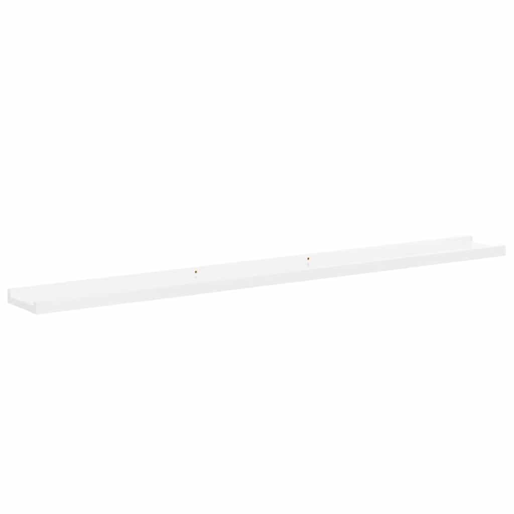 Wall Shelves 4 pcs High Gloss White 100x9x3 cm