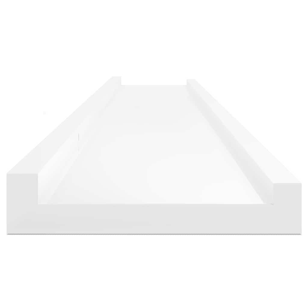 Wall Shelves 4 pcs High Gloss White 115x9x3 cm