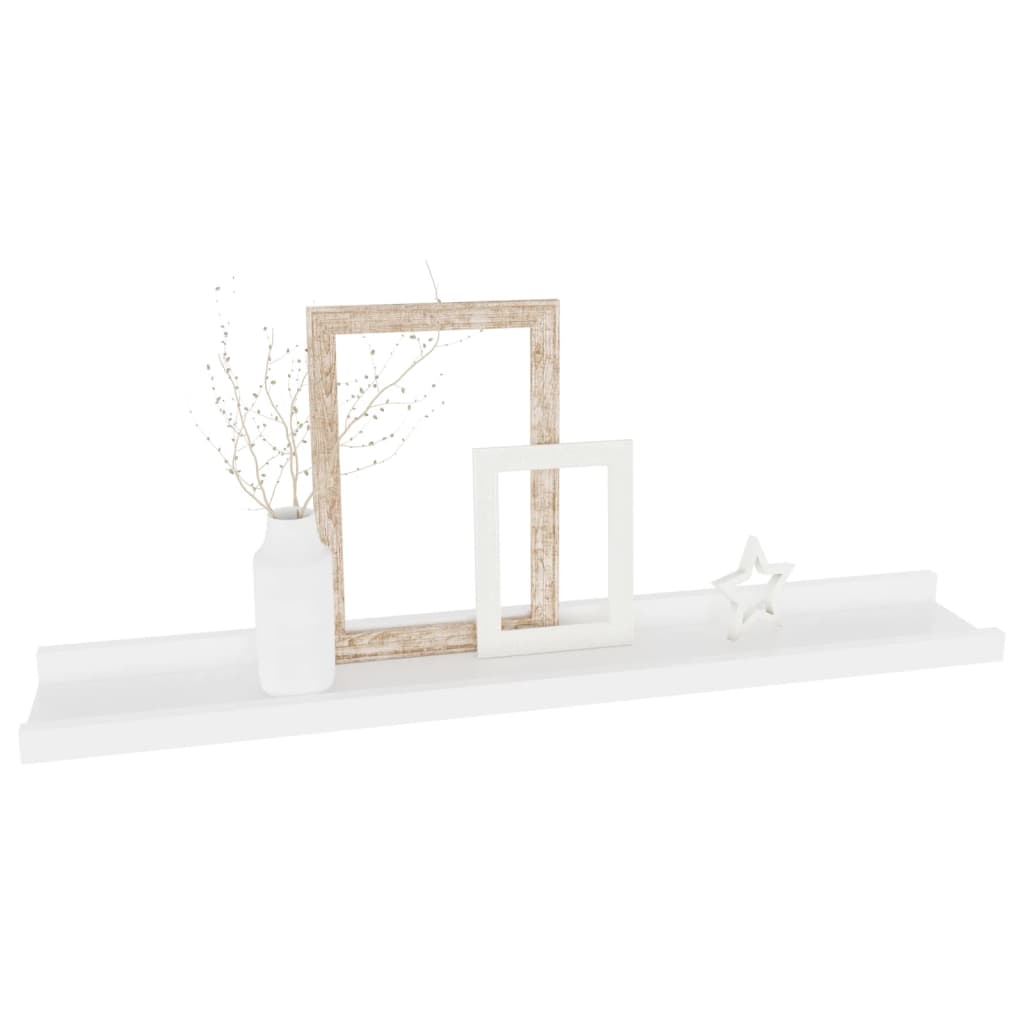 vidaXL Wall Shelves 4 pcs White 60x9x3 cm