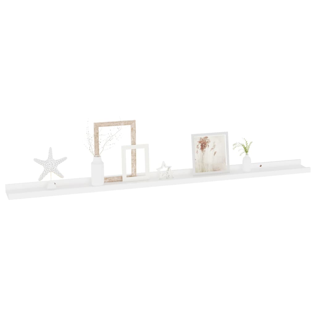 vidaXL Wall Shelves 4 pcs White 115x9x3 cm