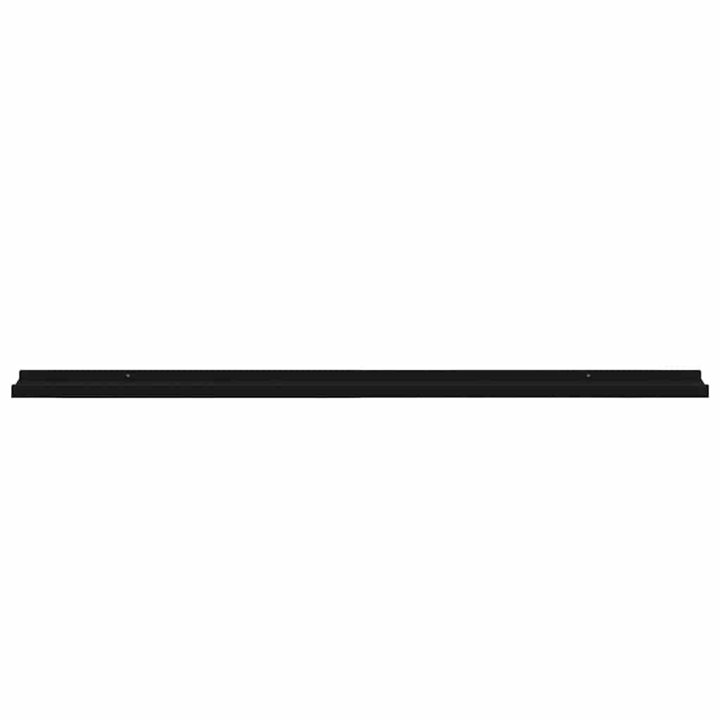 Wall Shelves 2 pcs Black 115x9x3 cm