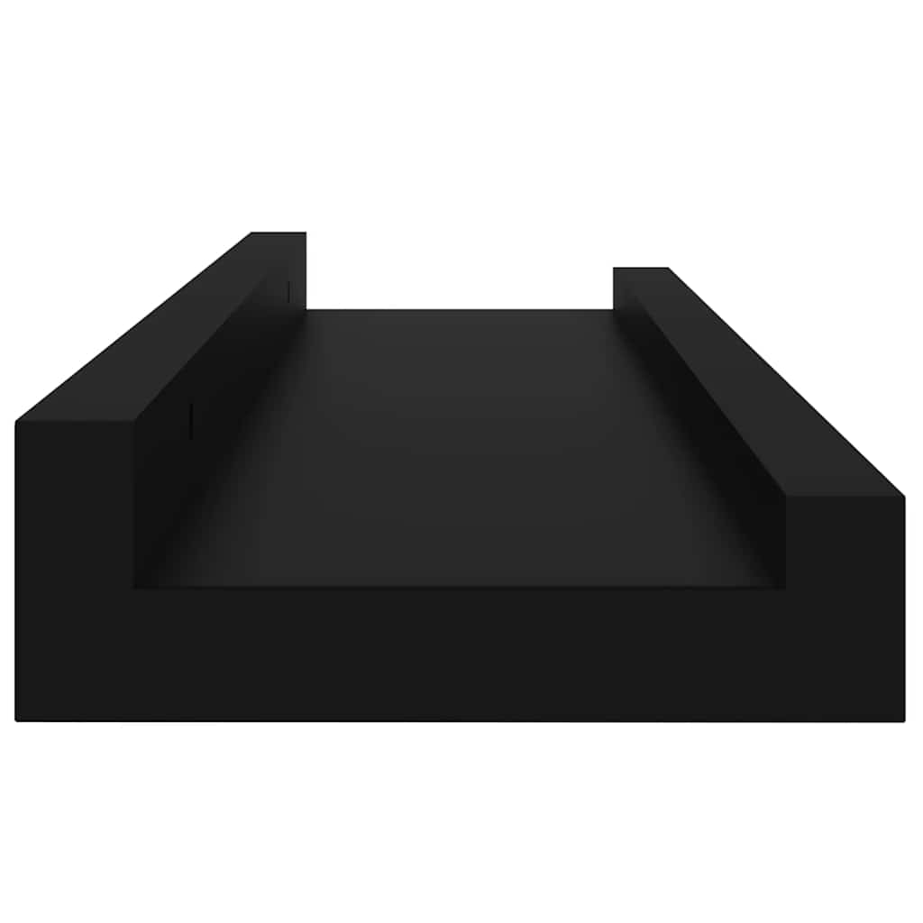 Wall Shelves 4 pcs Black 40x9x3 cm