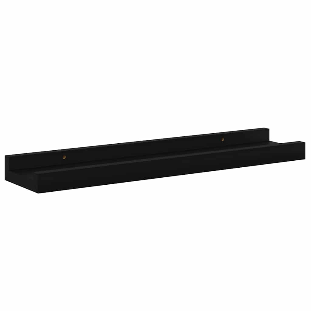 Wall Shelves 4 pcs Black 40x9x3 cm