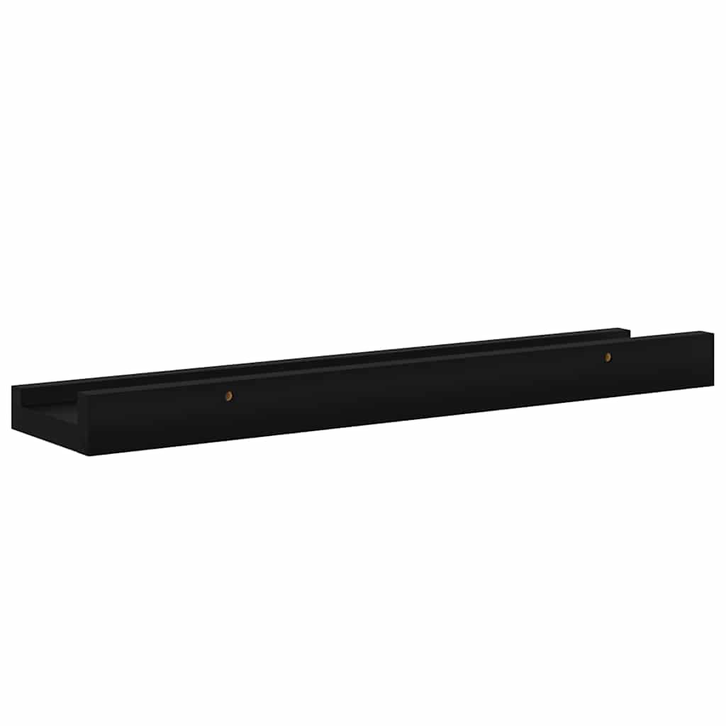 Wall Shelves 4 pcs Black 40x9x3 cm