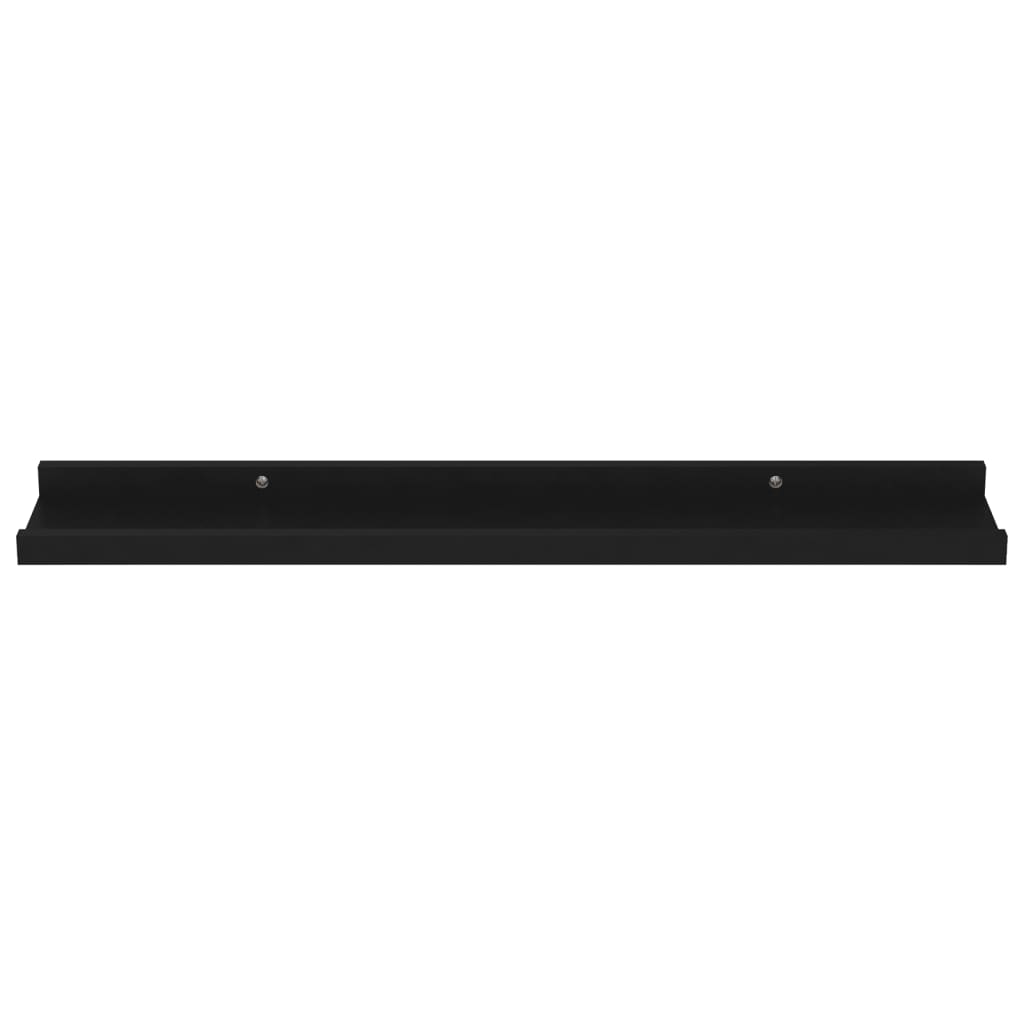 vidaXL Wall Shelves 4 pcs Black 60x9x3 cm