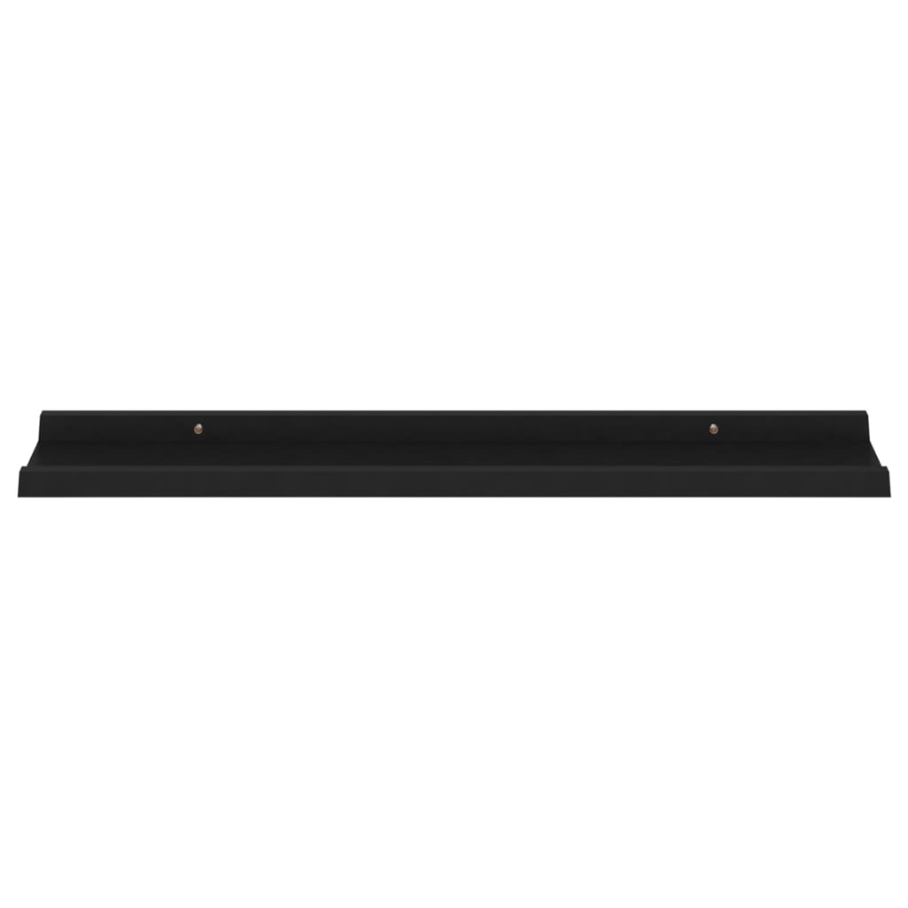 vidaXL Wall Shelves 4 pcs Black 80x9x3 cm