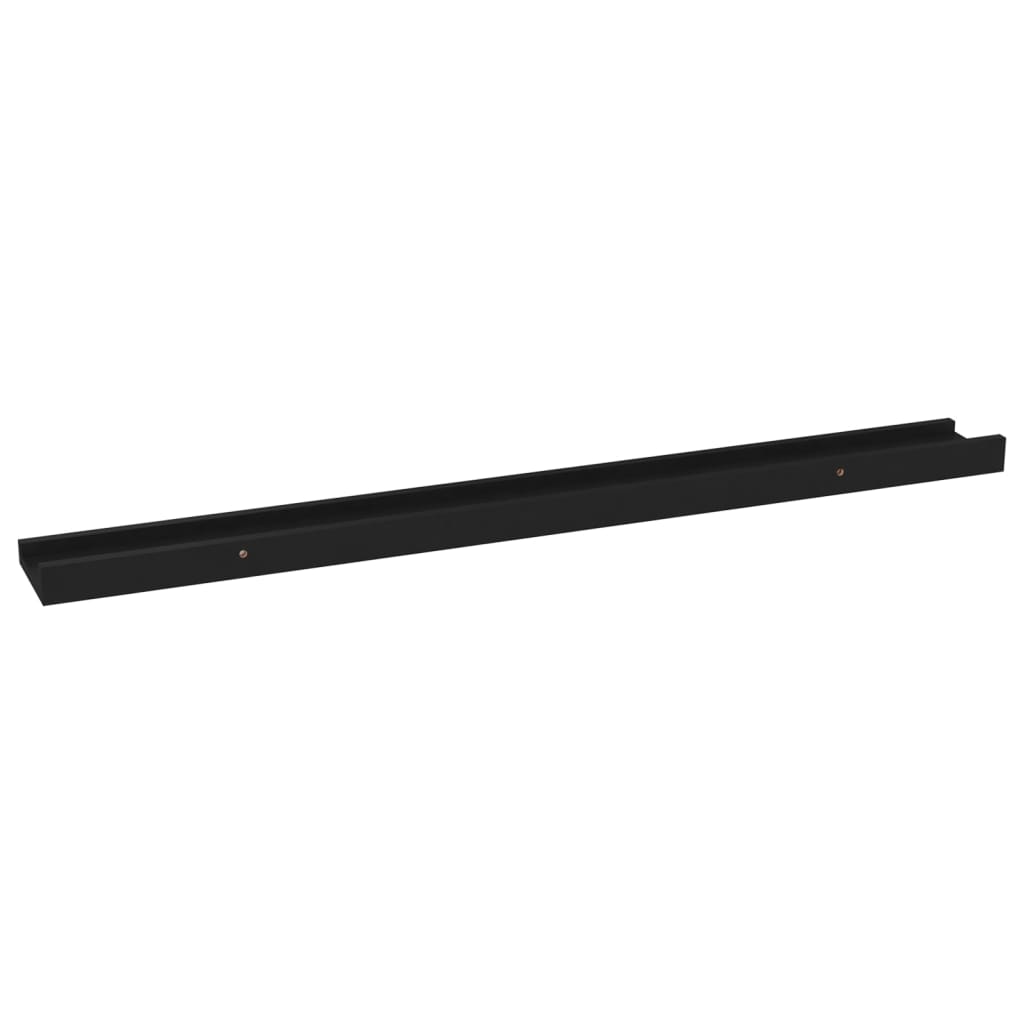 vidaXL Wall Shelves 4 pcs Black 80x9x3 cm