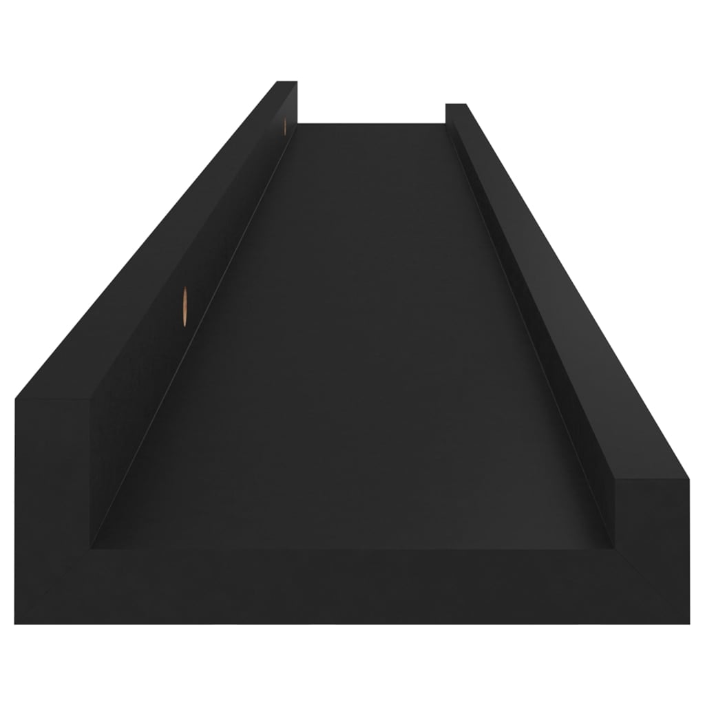 vidaXL Wall Shelves 4 pcs Black 80x9x3 cm