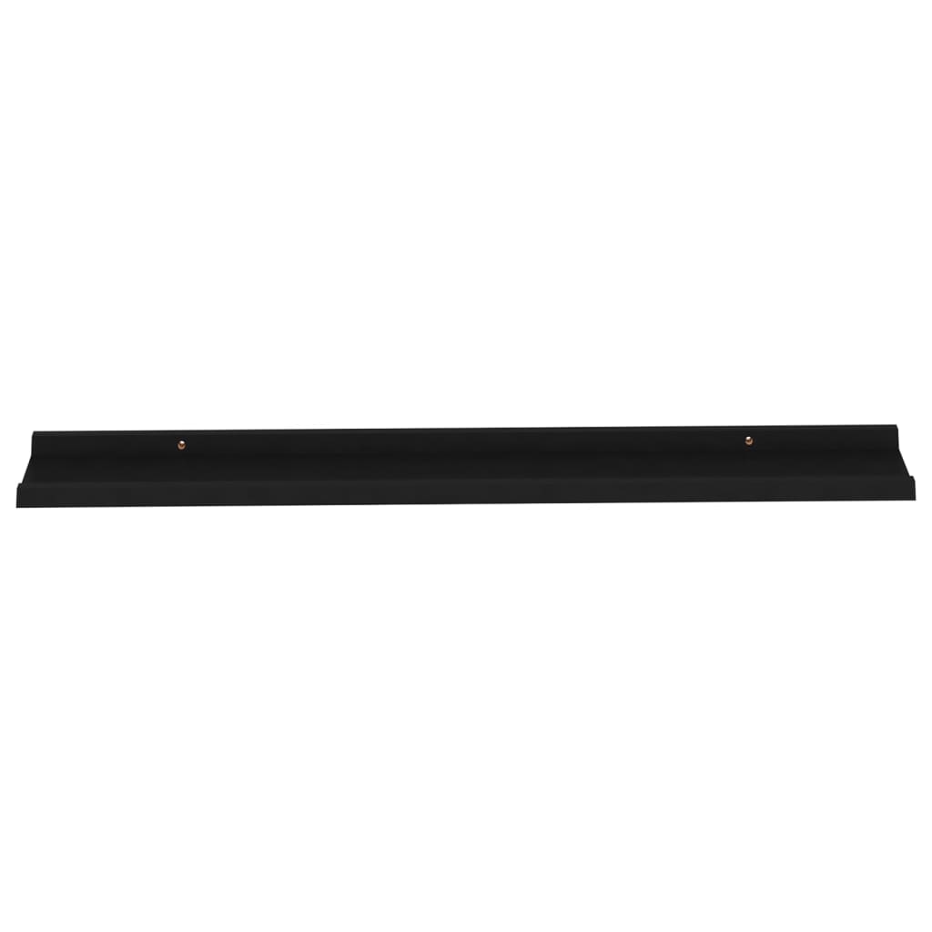 vidaXL Wall Shelves 4 pcs Black 100x9x3 cm