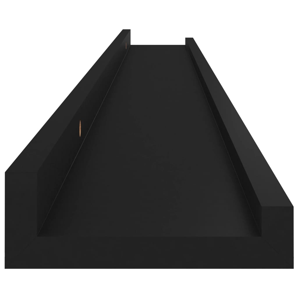 vidaXL Wall Shelves 4 pcs Black 100x9x3 cm