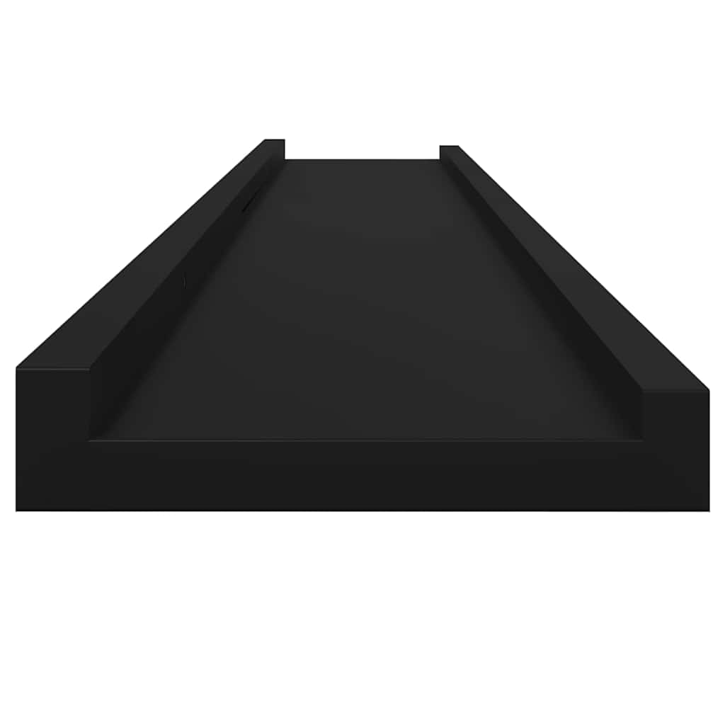 Wall Shelves 4 pcs Black 115x9x3 cm