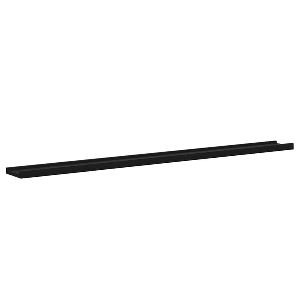Wall Shelves 4 pcs Black 115x9x3 cm