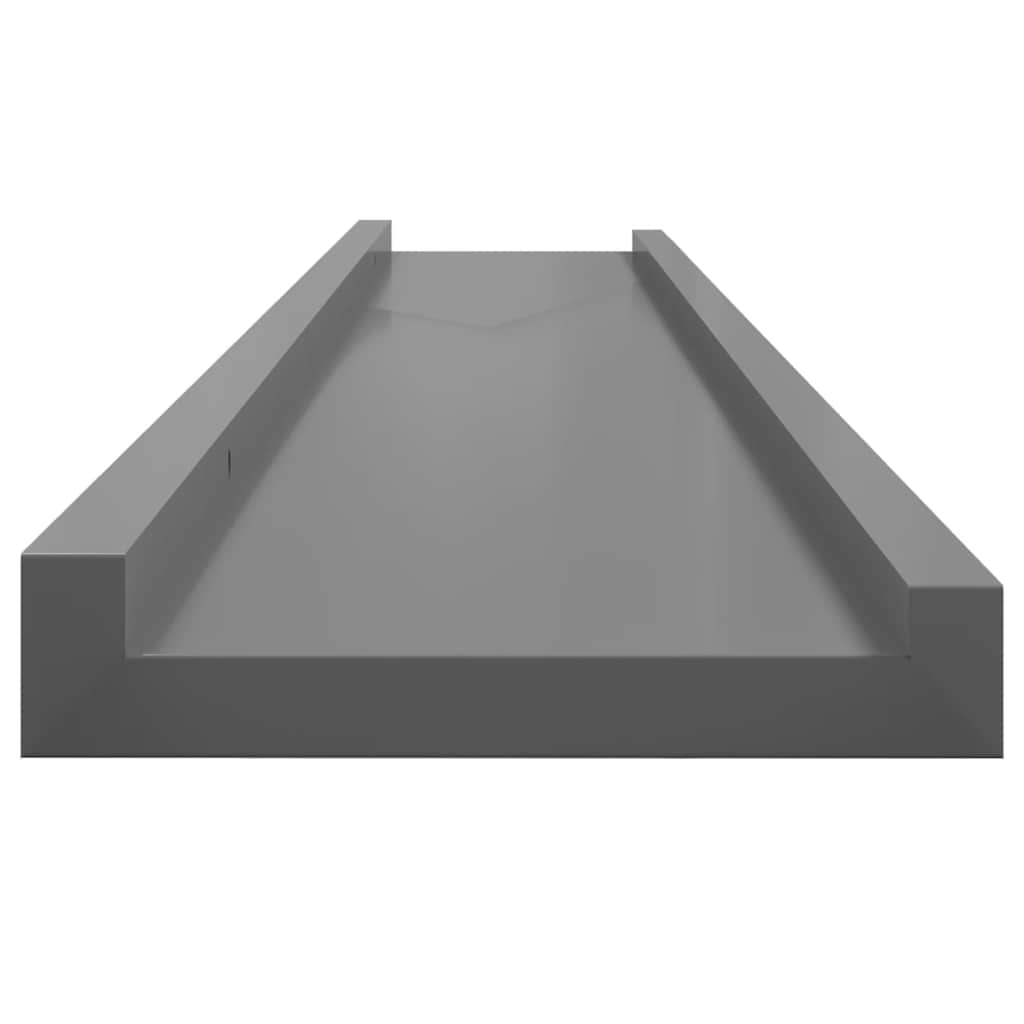 Wall Shelves 2 pcs Grey 100x9x3 cm