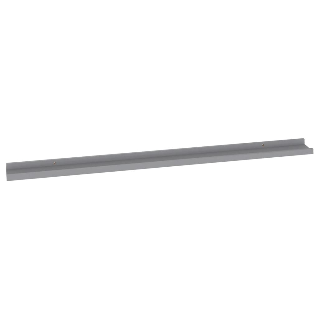 vidaXL Wall Shelves 2 pcs Grey 115x9x3 cm