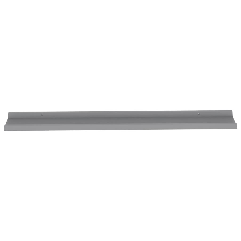 vidaXL Wall Shelves 2 pcs Grey 115x9x3 cm