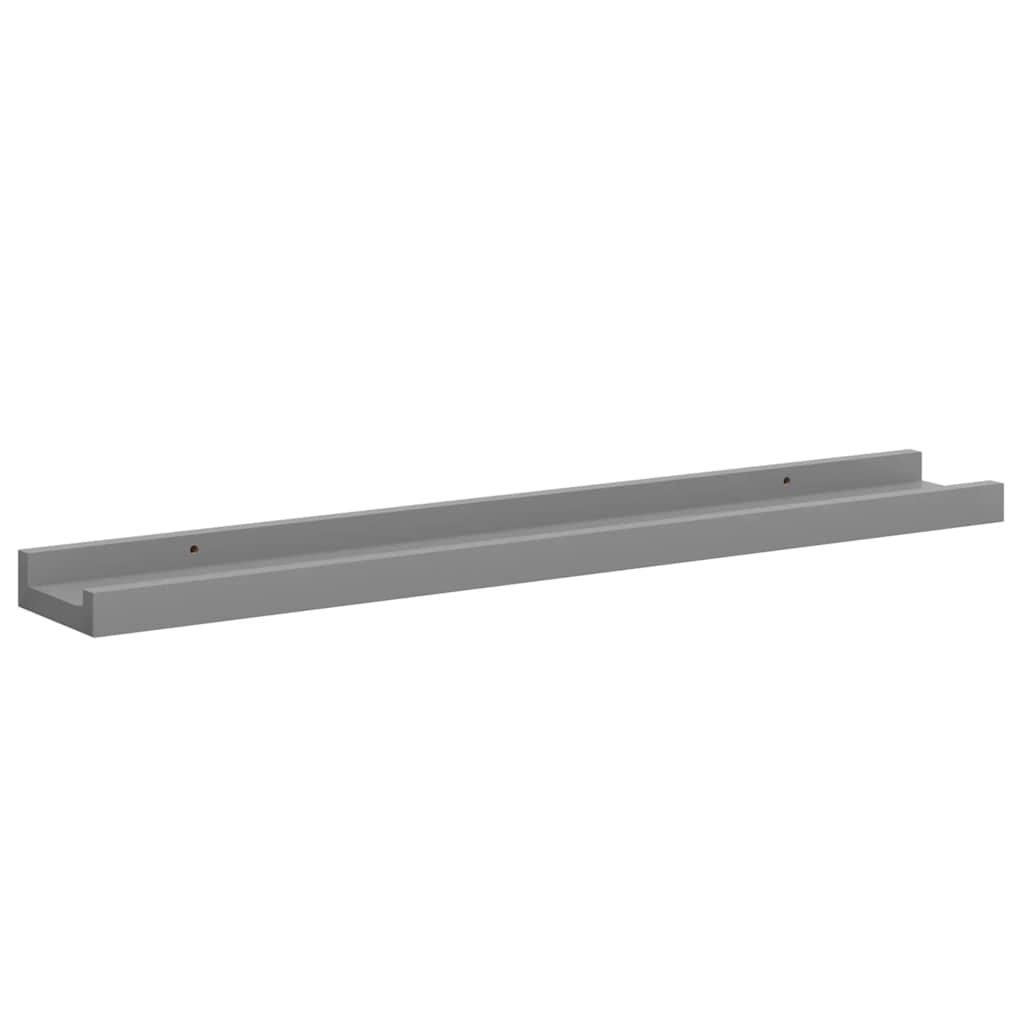 Wall Shelves 4 pcs Grey 60x9x3 cm