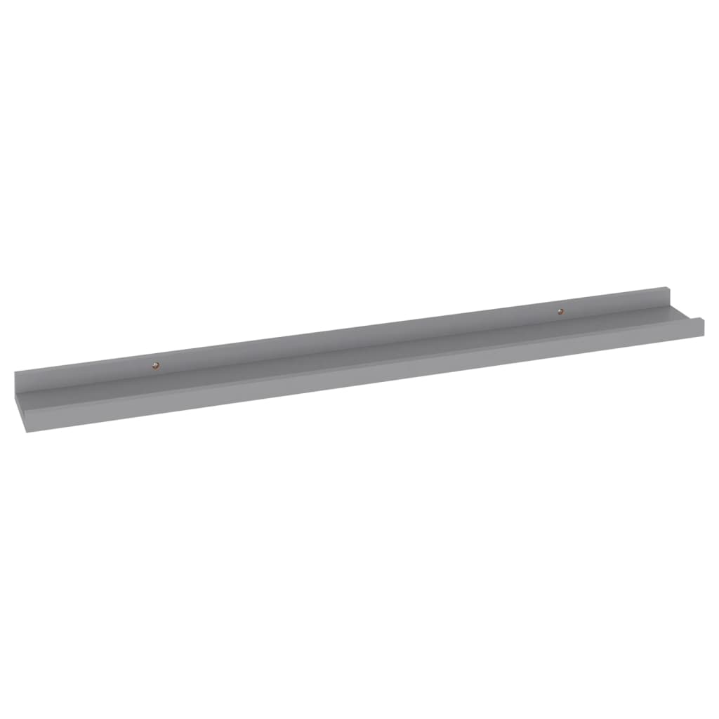 vidaXL Wall Shelves 4 pcs Grey 80x9x3 cm