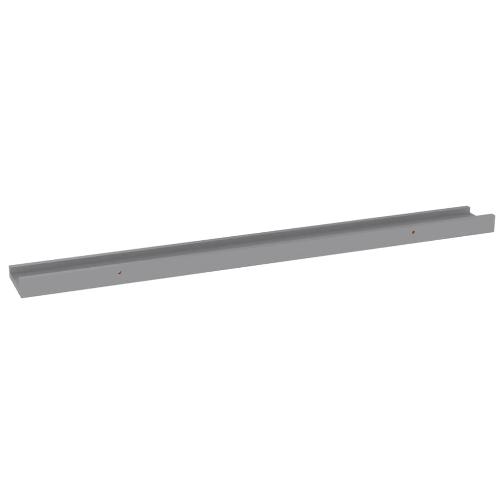 vidaXL Wall Shelves 4 pcs Grey 80x9x3 cm