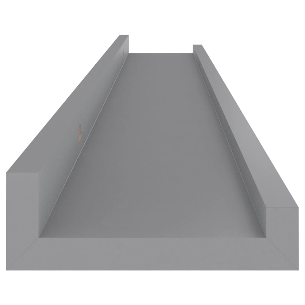 vidaXL Wall Shelves 4 pcs Grey 80x9x3 cm