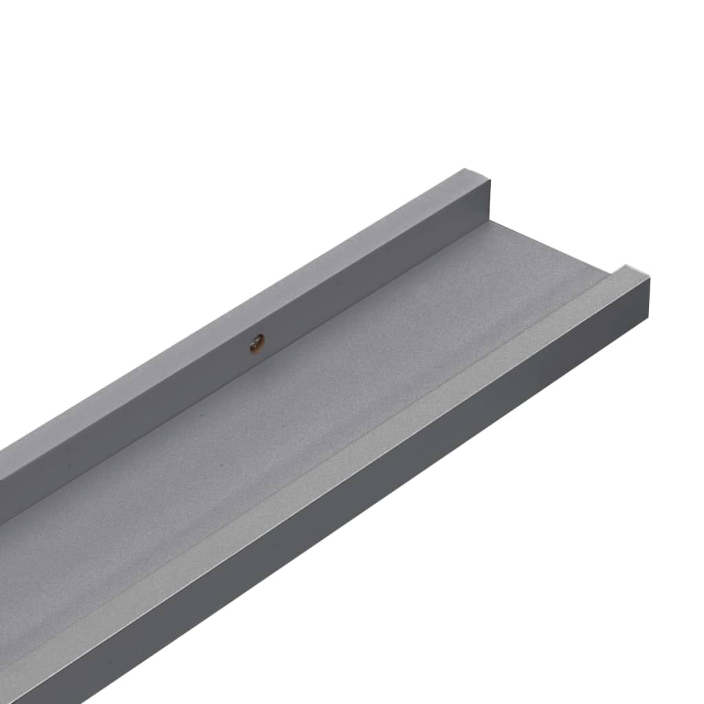 vidaXL Wall Shelves 4 pcs Grey 80x9x3 cm