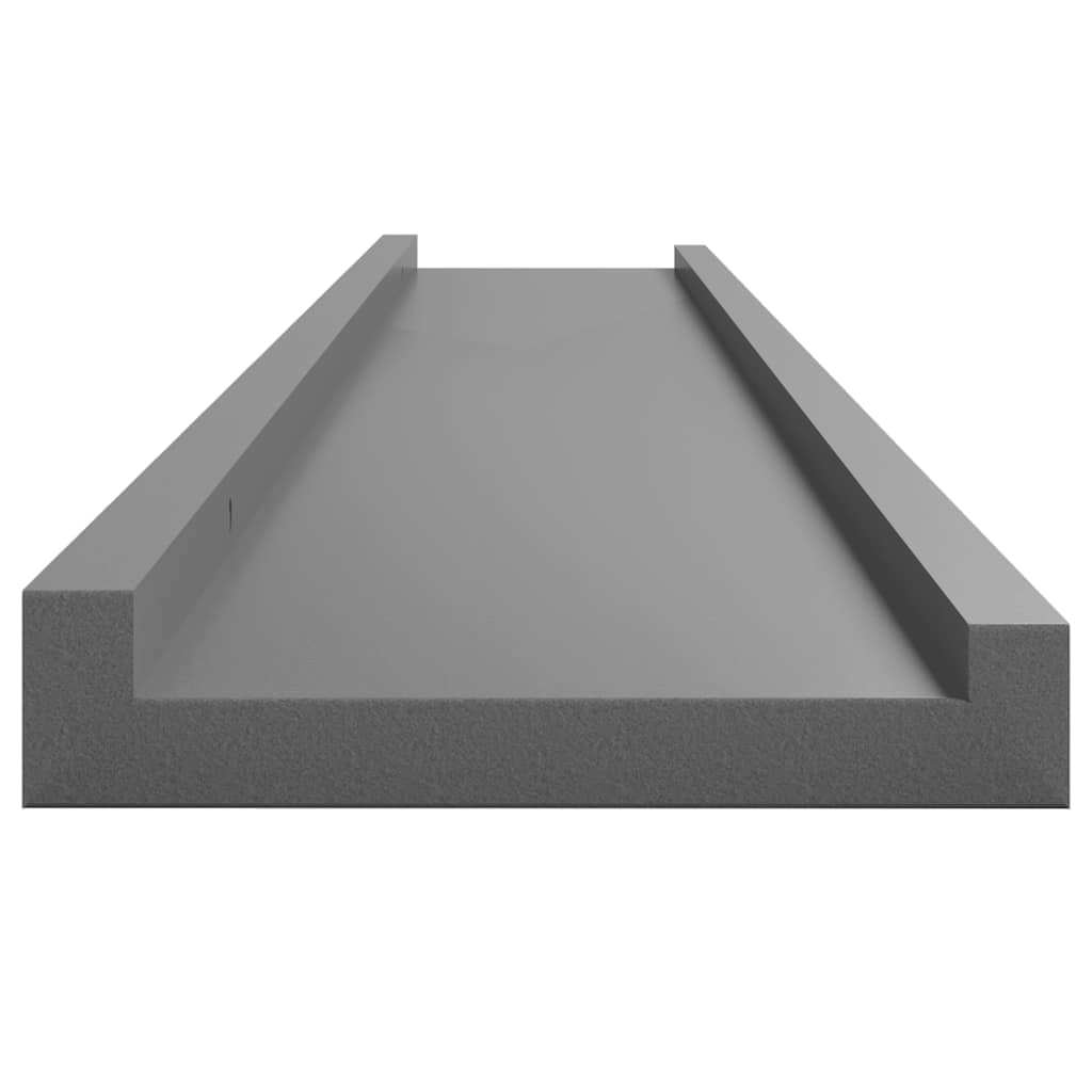 Wall Shelves 4 pcs Grey 100x9x3 cm