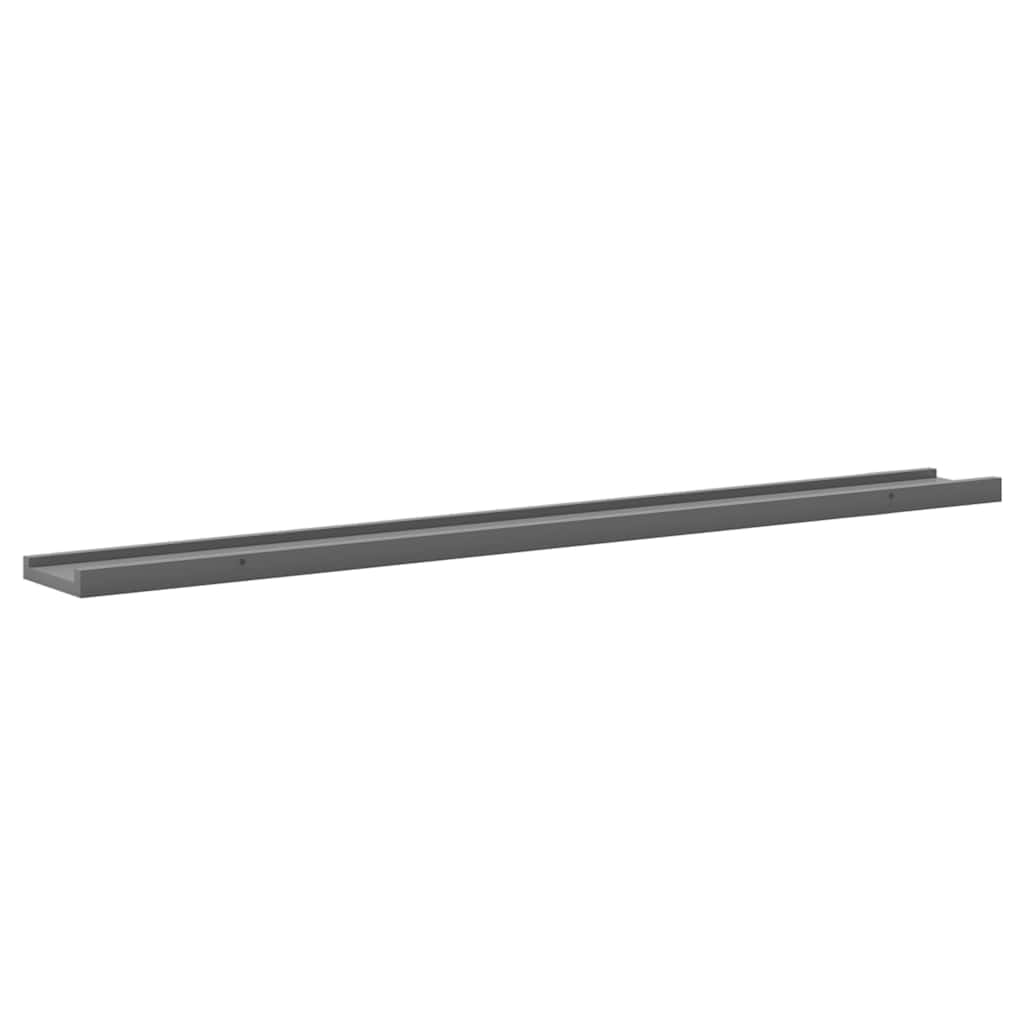 Wall Shelves 4 pcs Grey 100x9x3 cm