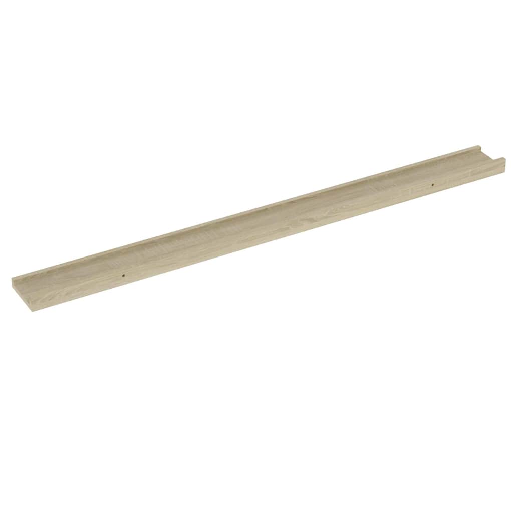 Wall Shelves 2 pcs Sonoma Oak 100x9x3 cm