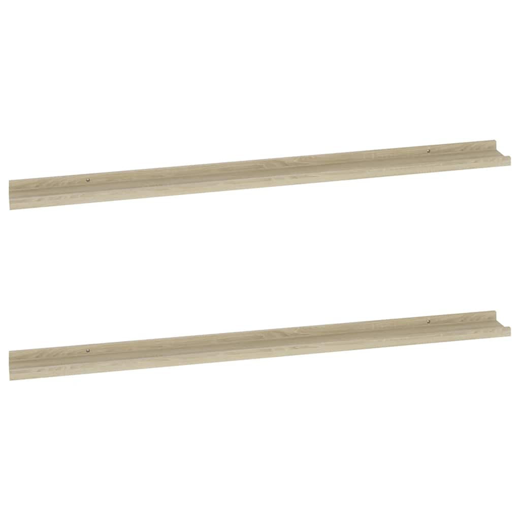 Wall Shelves 2 pcs Sonoma Oak 115x9x3 cm