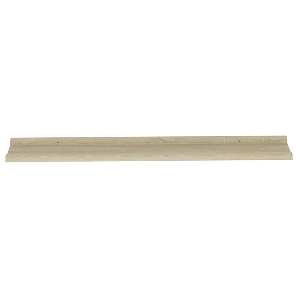 Wall Shelves 4 pcs Sonoma Oak 100x9x3 cm