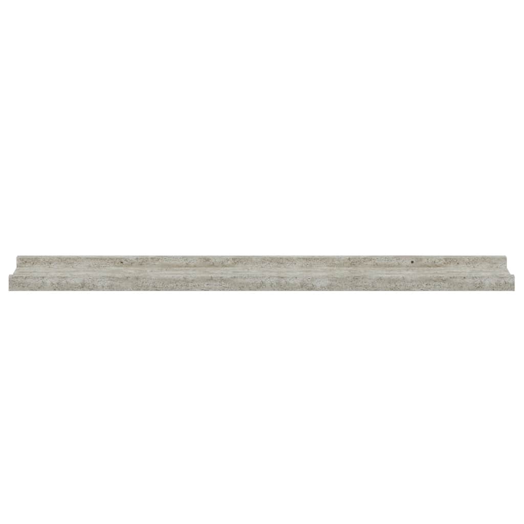 Wall Shelves 2 pcs Concrete Grey 80x9x3 cm