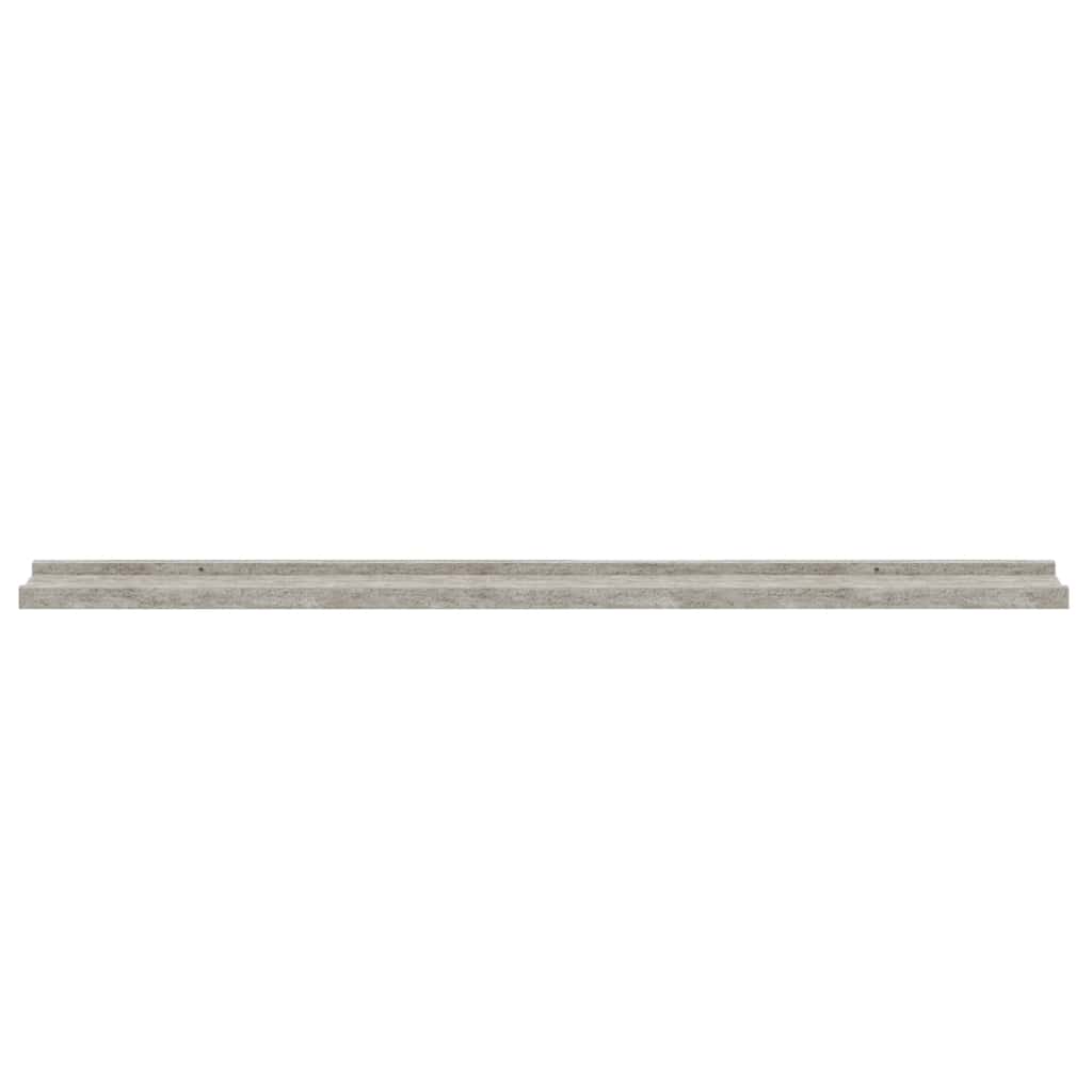 Wall Shelves 2 pcs Concrete Grey 100x9x3 cm