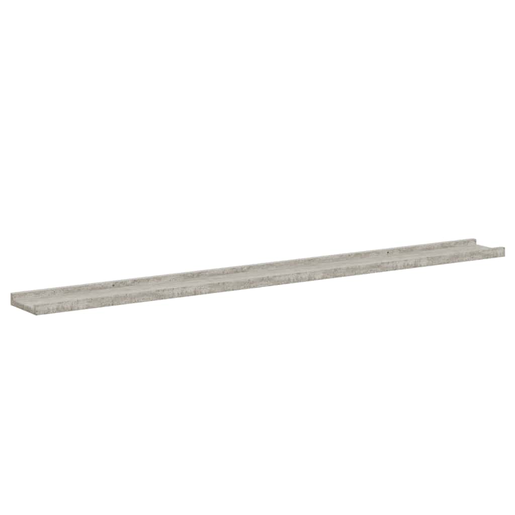 Wall Shelves 2 pcs Concrete Grey 115x9x3 cm
