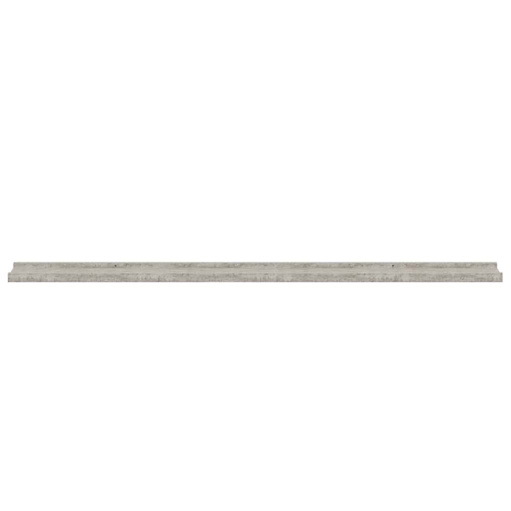 Wall Shelves 2 pcs Concrete Grey 115x9x3 cm