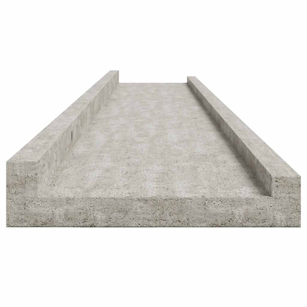 Wall Shelves 2 pcs Concrete Grey 115x9x3 cm