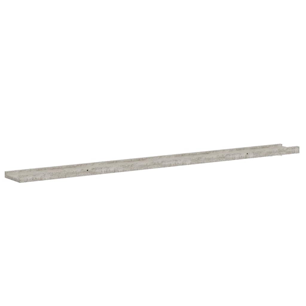 Wall Shelves 2 pcs Concrete Grey 115x9x3 cm