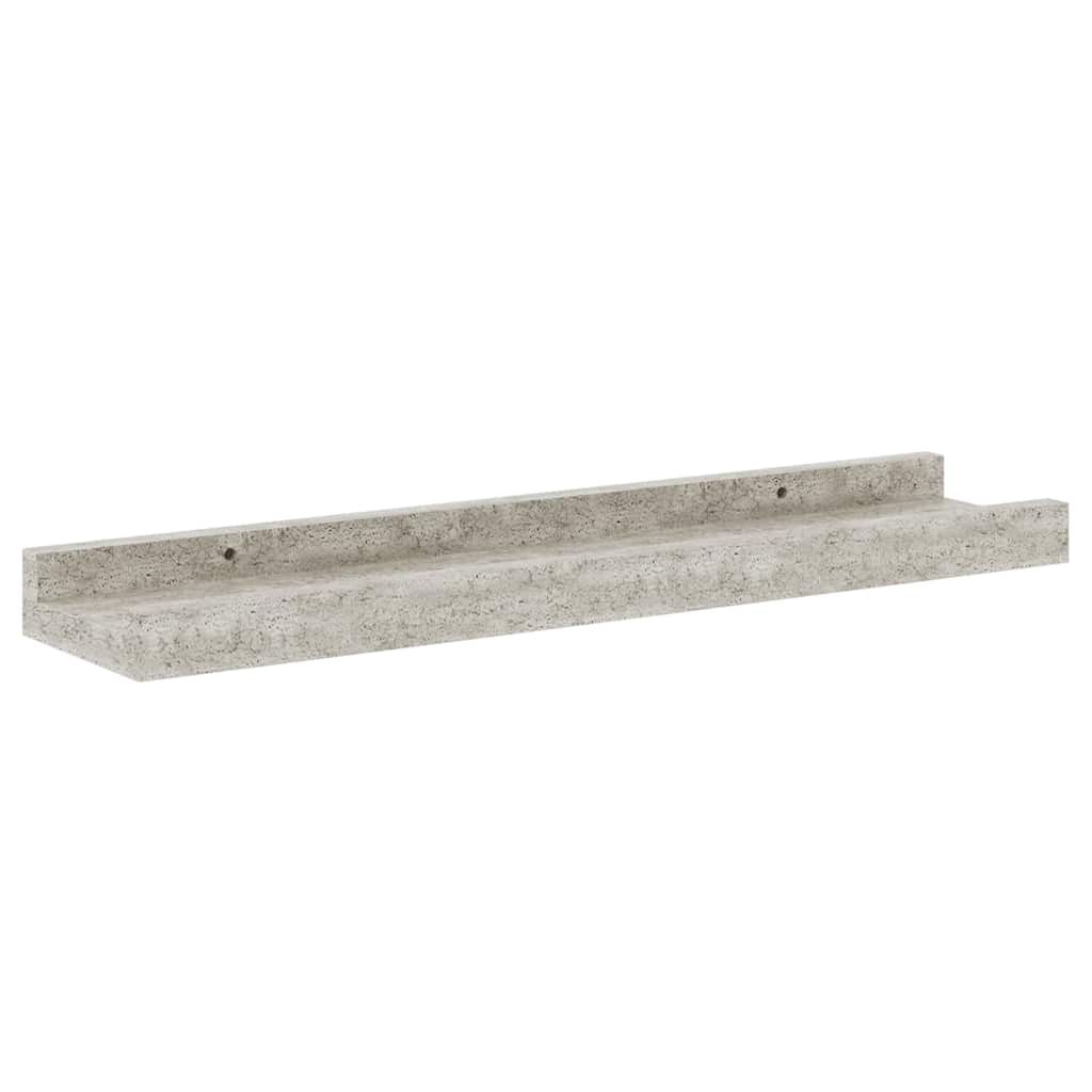 Wall Shelves 4 pcs Concrete Grey 40x9x3 cm