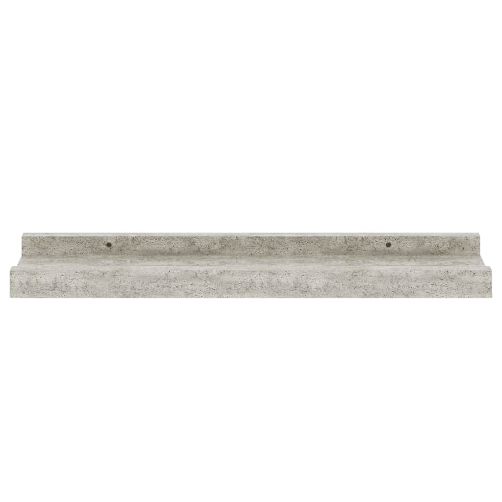 Wall Shelves 4 pcs Concrete Grey 40x9x3 cm