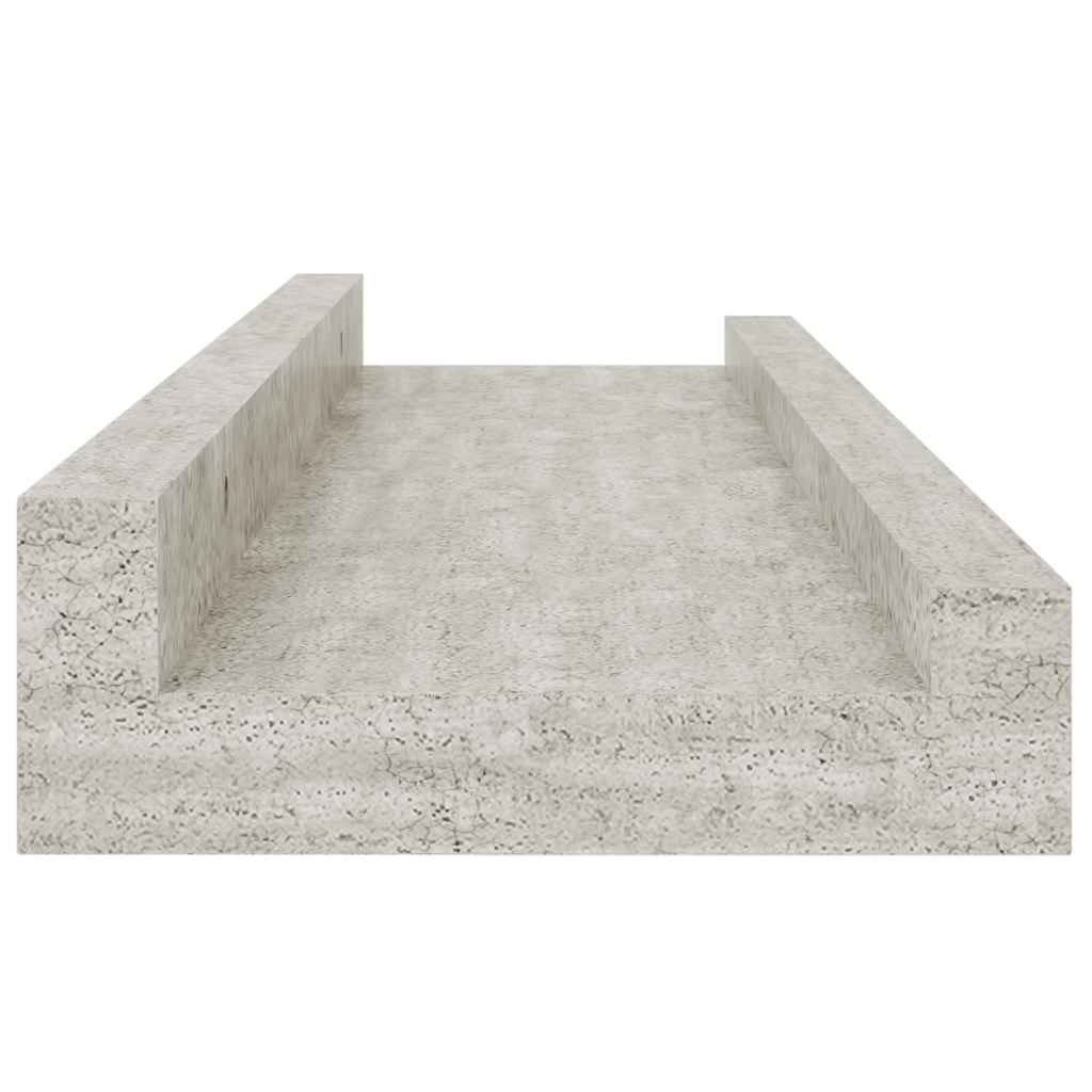 Wall Shelves 4 pcs Concrete Grey 40x9x3 cm