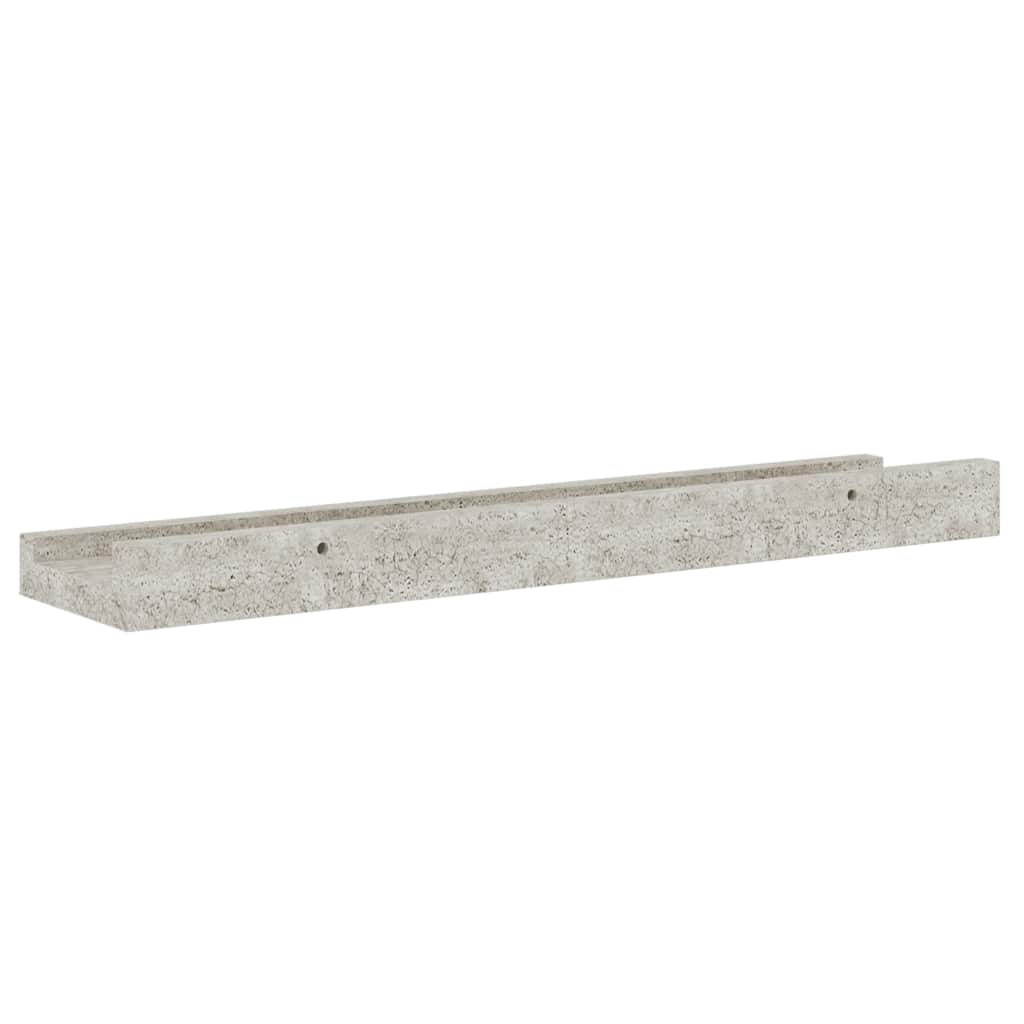 Wall Shelves 4 pcs Concrete Grey 40x9x3 cm