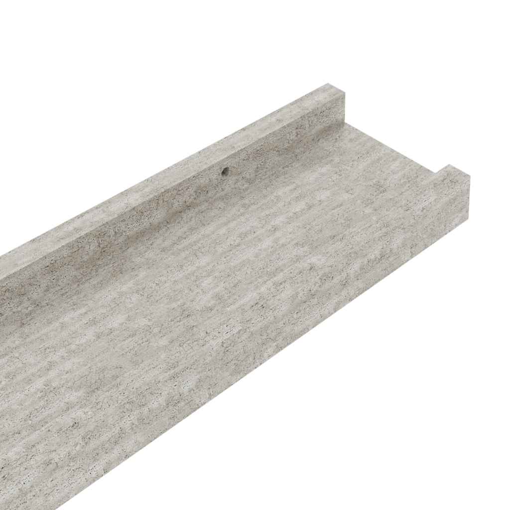 Wall Shelves 4 pcs Concrete Grey 40x9x3 cm