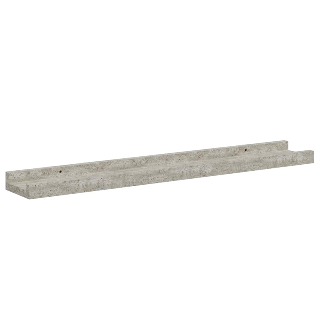 Wall Shelves 4 pcs Concrete Grey 60x9x3 cm
