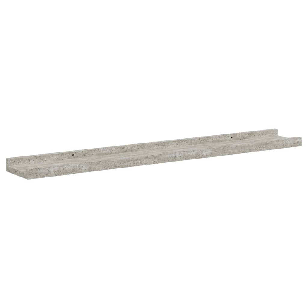 Wall Shelves 4 pcs Concrete Grey 80x9x3 cm