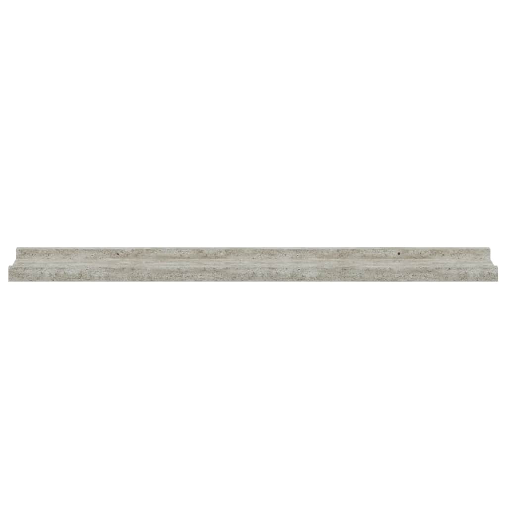 Wall Shelves 4 pcs Concrete Grey 80x9x3 cm