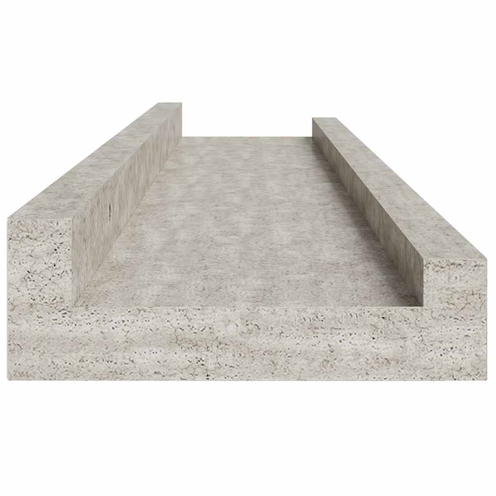 Wall Shelves 4 pcs Concrete Grey 80x9x3 cm